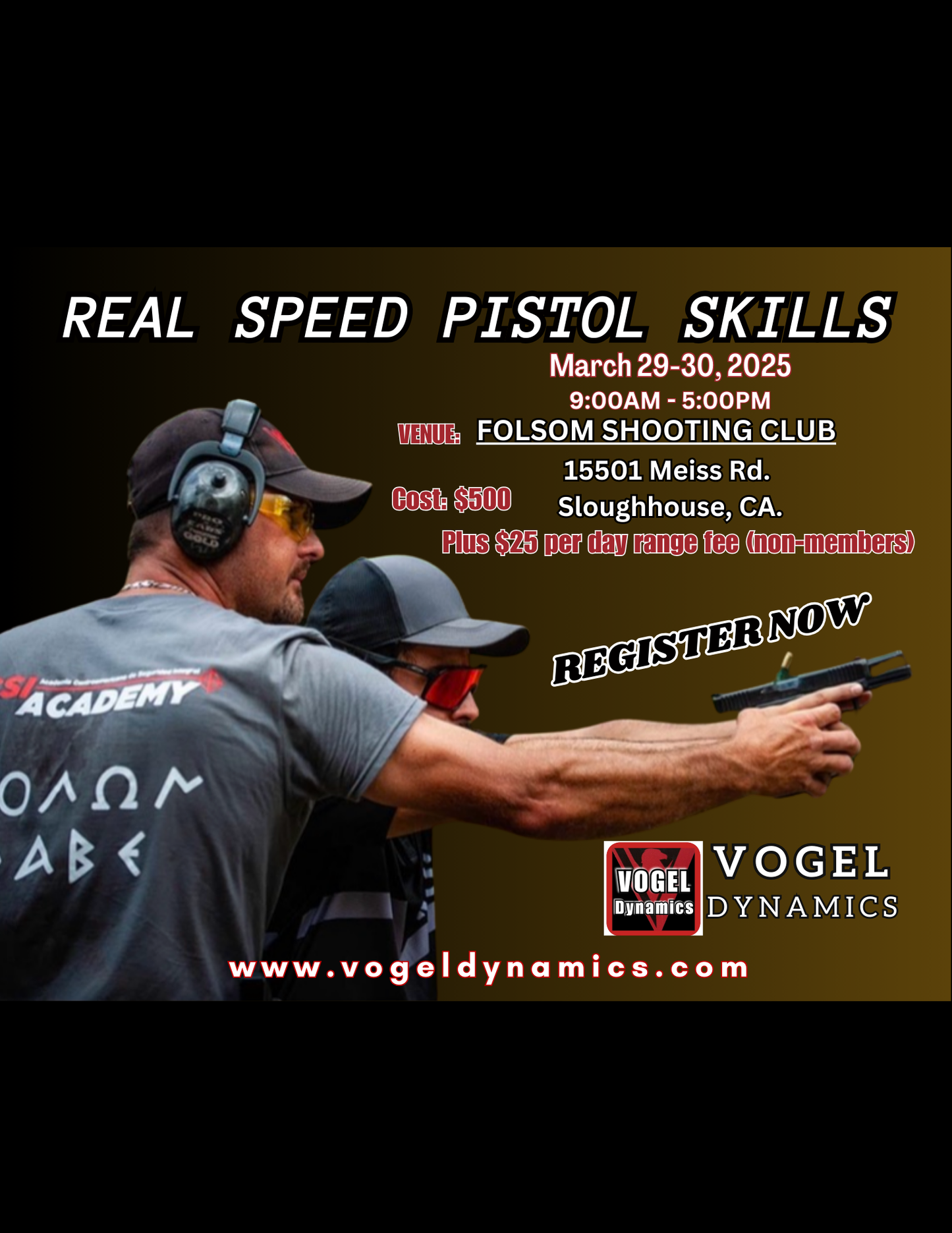 "REAL" SPEED PISTOL - March 29-30, 2025 Folsom Shooting Club - Sacramento, Ca.